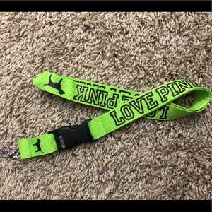 VS PINK Green Lanyard